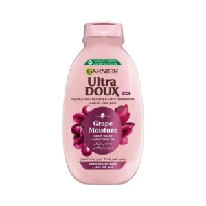 garnier-ultra-doux-grape-water-shampoo-600ml شامبو غارنييه الترا دو بخلاصة ماء وزيت بذور العنب لترطيب الشعر - 600 مل