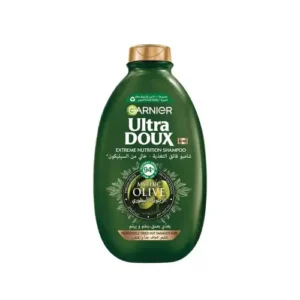 garnier-ultra-doux-mythic-olive-shampoo-600ml شامبو غارنييه الترا دو بزيت الزيتون الأسطوري لتغذية الشعر الجاف - 600 مل