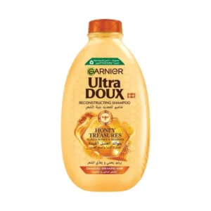 garnier-ultra-doux-royal-honey-shampoo-600ml شامبو غارنييه الترا دو بفوائد العسل الملكي لتغذية الشعر التالف - 600 مل